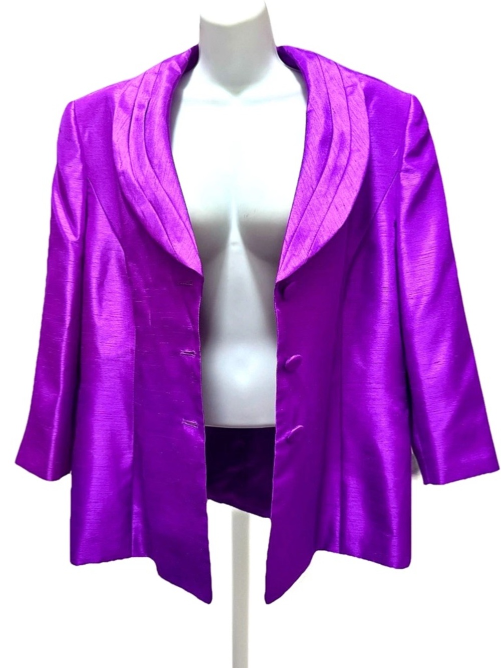 💜PRESTON & YORK💜 Vibrant Satin Suit Blazer